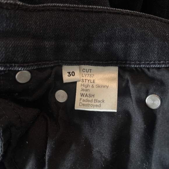 Reformation Faded Black High Waist size 30 - Picture 4 of 8